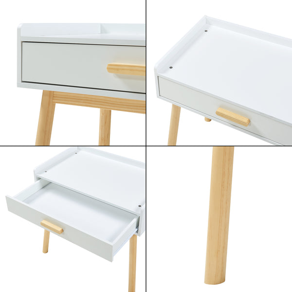 Set birou cu scaun copii Skjervøy natur alb [en.casa]