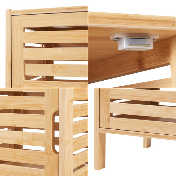 Dulap inalt Boksereys 180x35x35 cm bambus [en.casa]
