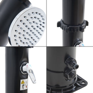Dus solar gradina Kebomi 216 cm 18 L plastic metal negru [casa.pro]