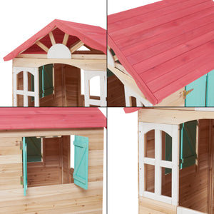Casuta joaca copii Lulä 130x115x101 cm lemn multicolor [casa.pro]