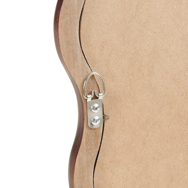 Oglinda de perete Porloskid 90x60 cm maro inchis [en.casa]