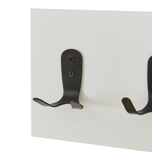 Cuier de perete cu spatiu depozitare Vänd 32x60x14 cm alb [en.casa]