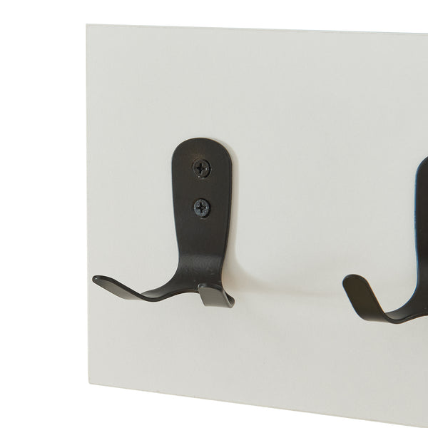 Cuier de perete cu spatiu depozitare Vänd 32x60x14 cm alb [en.casa]