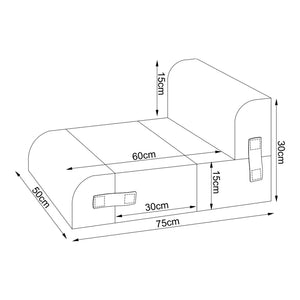 Scara 4 componente pentru animale de talie mica Joelerhatra 45x50x45 cm albastru [en.casa]