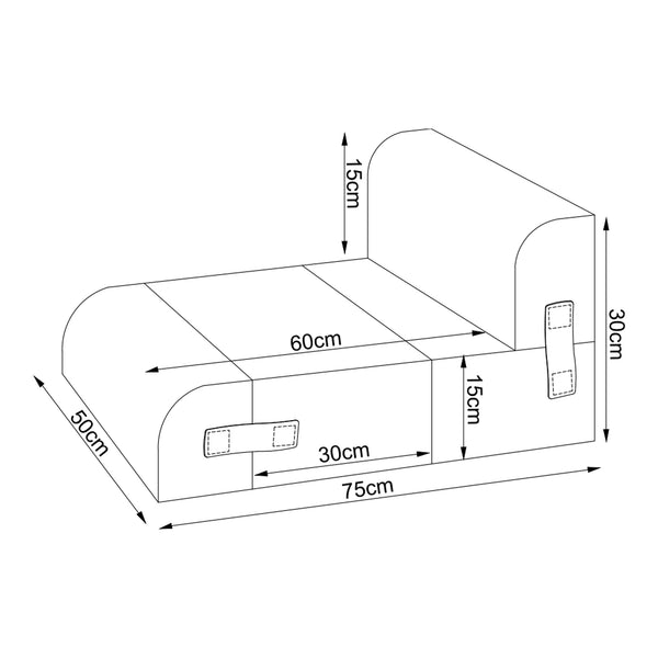 Scara 4 componente pentru animale de talie mica Joelerhatra 45x50x45 cm albastru [en.casa]