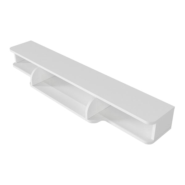Suport TV de perete Aar 135x30x16 cm alb [en.casa]