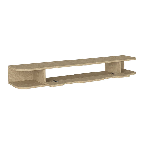 Suport TV de perete Karjali 150x30x19 cm efect lemn stejar [en.casa]