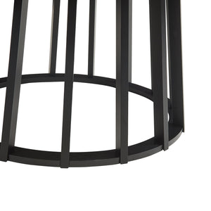 Masuta cafea rotunda Buzzard 90x45 cm efect beton/negru [en.casa]