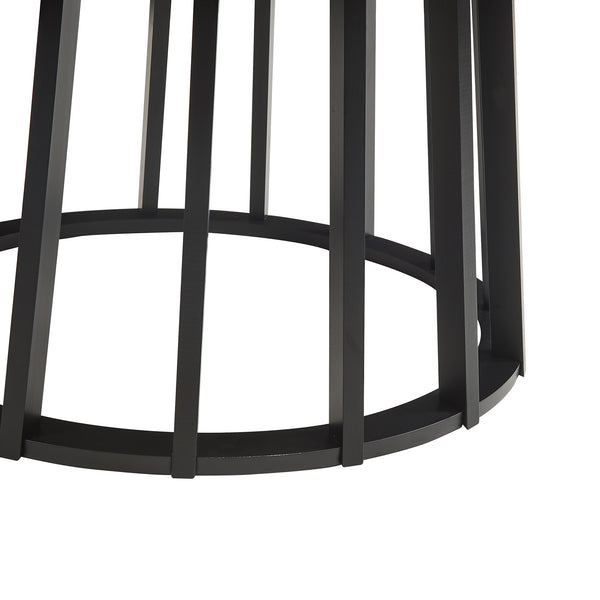 Masuta cafea rotunda Buzzard 90x45 cm efect beton/negru [en.casa]