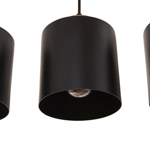 Lampa suspendata Posdand 130 cm 5xE27 max 40W natur/negru [lux.pro]