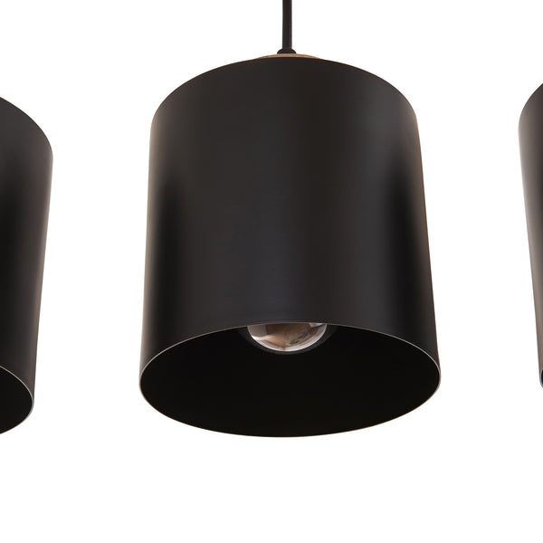 Lampa suspendata Posdand 130 cm 5xE27 max 40W natur/negru [lux.pro]