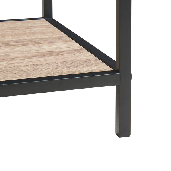Masa consola Belana 110x40x80 cm negru/efect stejar [en.casa]
