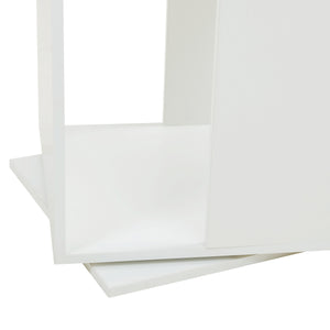 Raft rotativ Fjelmarirg 109x34x34 cm alb [en.casa]