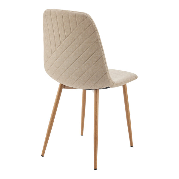 Set masa rotunda si 4 scaune Hemnes 75x100 cm efect lemn stejar/maro deschis [en.casa]