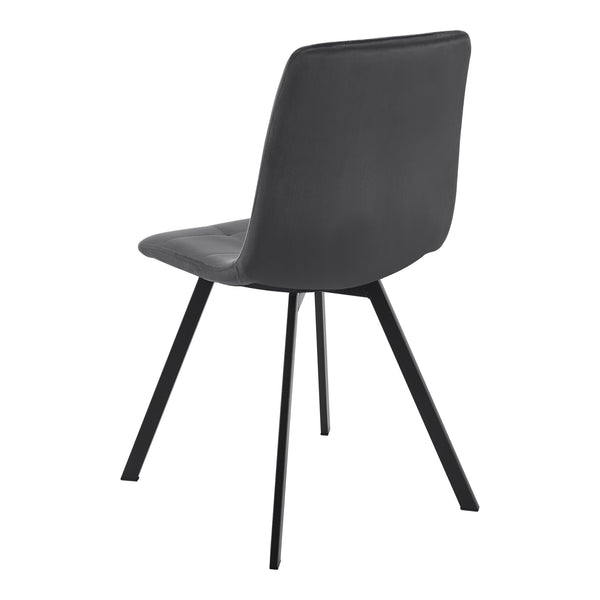 Set masa si 4 scaun Lindesberg 75x140x80 cm gri/gri inchis [en.casa]