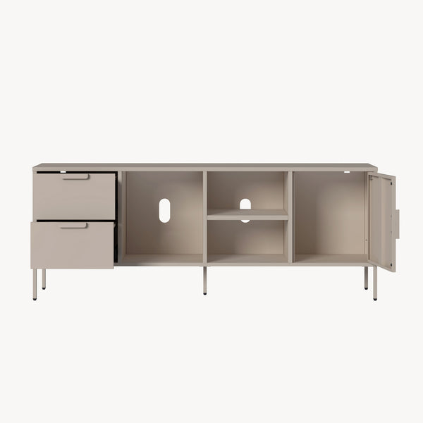 Comoda TV Kliri 150x35x58 cm otel camel [en.casa]