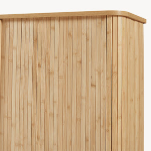 Comoda cu 2 usi glisante Nordkapp 100x40x80 cm bambus natur [en.casa]