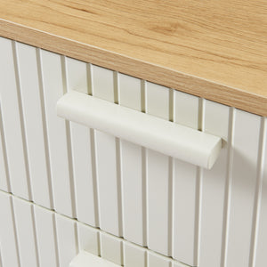Noptiera Ferrersp 50x40x40 cm efect stejar/oatmeal [en.casa]