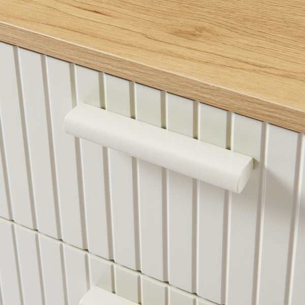 Noptiera Ferrersp 50x40x40 cm efect stejar/oatmeal [en.casa]