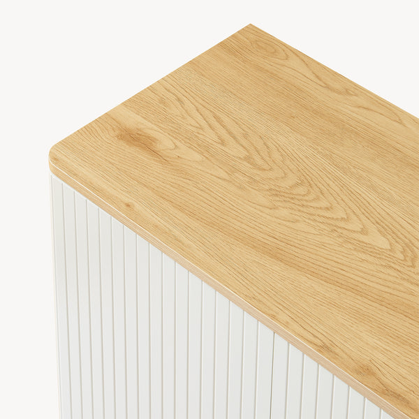 Comoda Ferrersp 80x80x40 cm efect stejar/oatmeal [en.casa]