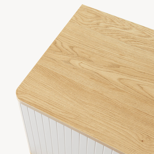 Noptiera cu maner pe dreapta Ferrersp 50x40x40 efect stejar/oatmeal/natur [en.casa]