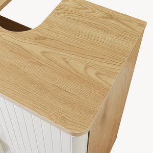 Dulap baie sub chiuveta Ferrersp 80x60x35 cm efect stejar/oatmeal/natur [en.casa]