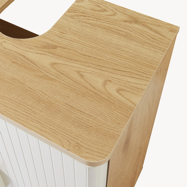 Dulap baie sub chiuveta Ferrersp 80x60x35 cm efect stejar/oatmeal/natur [en.casa]