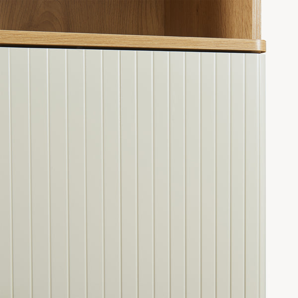 Dulap inalt baie Ferrersp 160x42x35 cm efect stejar/oatmeal/natur [en.casa]