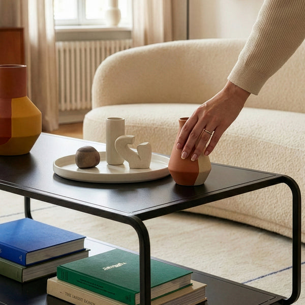 Masuta cafea Færder  115x50x45 cm negru [en.casa]