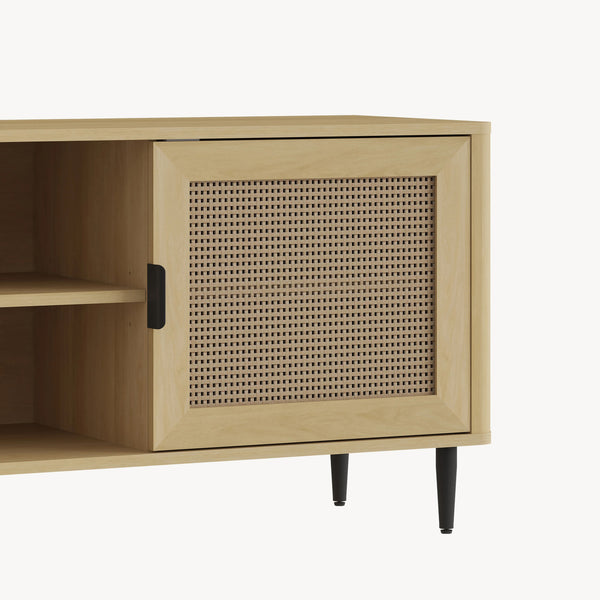 Comoda TV  Lukhomso 152x40x54 cm efect stejar/efect ratan [en.casa]