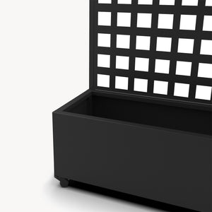 Perete despartitor Toma 190x82x38 cm otel galvanizat negru [casa.pro]