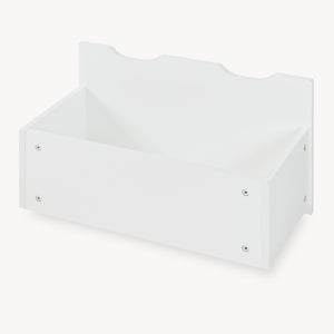 Raft carti copii cu sertar si roti alb pentru camera copilului Sirlstalo 70x62x30 cm [en.casa]