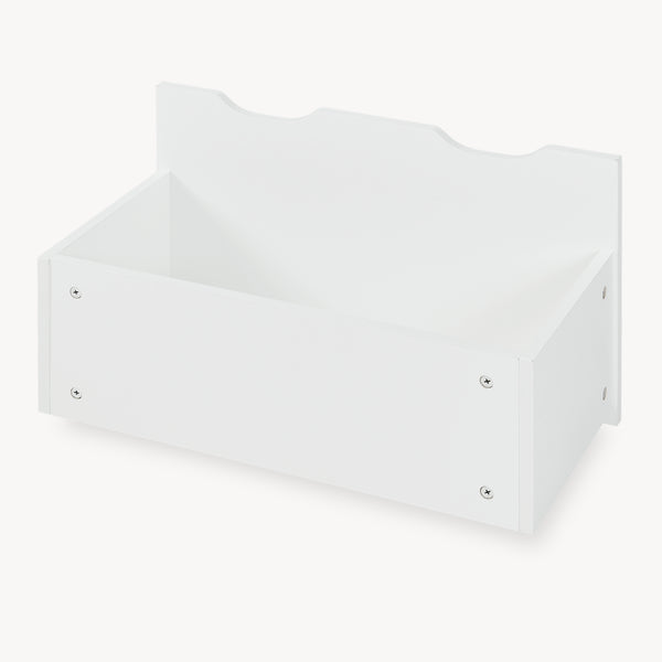 Raft carti copii cu sertar si roti alb pentru camera copilului Sirlstalo 70x62x30 cm [en.casa]