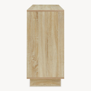 Comoda cu 3 sertare si 1 usa Kenta 100x35x72 cm stejar decor Sonoma/alb [en.casa]