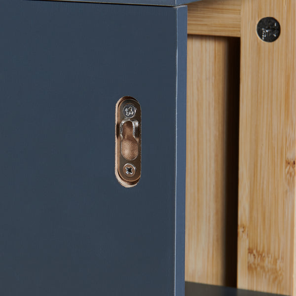 Dulap perete baie Svanes 60x30x20 cm gri inchis/natur [en.casa]