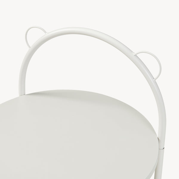 Carucior rotund pe 3 roti pt servire la masa Jässaatka 76x40 cm gri [en.casa] 