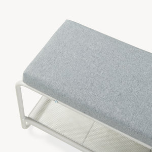 Banca pantofi cu scaun integrat pentru copii Jässaatka 100x32x45,5 cm gri [en.casa]