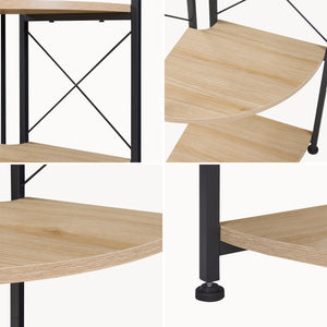 Raft de colt Ulfborg 160x30x30 cm negru/efect stejar [en.casa] 