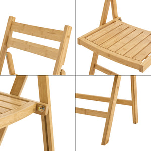 Set 2 scaune pliabile Gran bambus [en.casa]