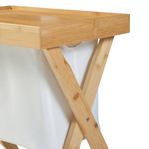 Masa pliabila camping Hattfjelldal 53x48x32cm bambus [en.casa]