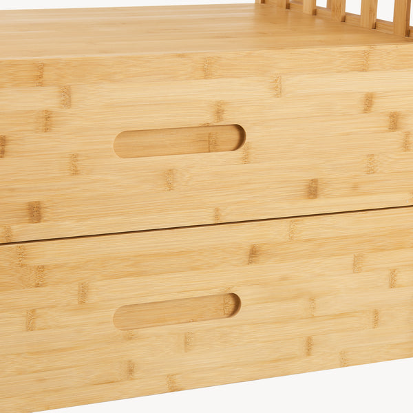 Suport haine Varanger 185x100x45cm bambus natur [en.casa]