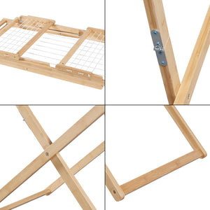 Uscător de rufe pliabil Fakala 154x59x82 cm bambus [en.casa]