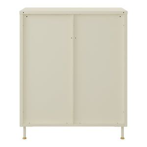 Comoda cu 2 usi Lindau 97x80x40 cm crem deschis [en.casa]