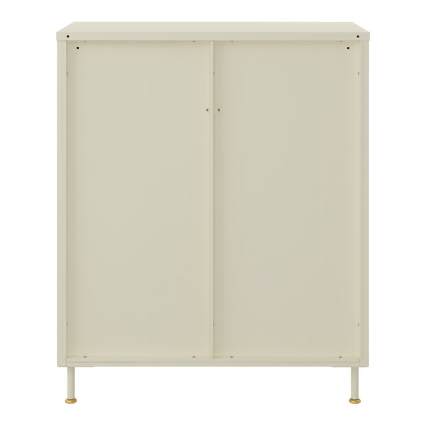 Comoda cu 2 usi Lindau 97x80x40 cm crem deschis [en.casa]