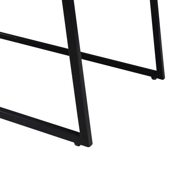 Set 2 masute cafea masuri diferite Hyllestad efect beton/negru [en.casa]