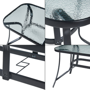 Set 7 componente mobilier gradina Aradeo negru [casa.pro]