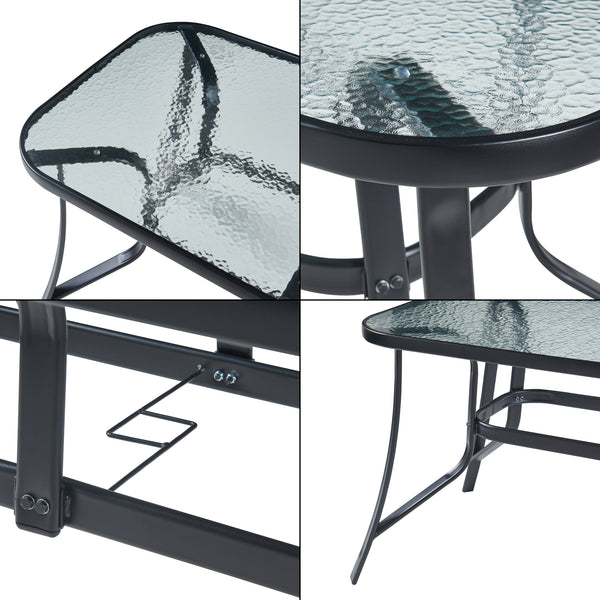 Set 7 componente mobilier gradina Aradeo negru [casa.pro]