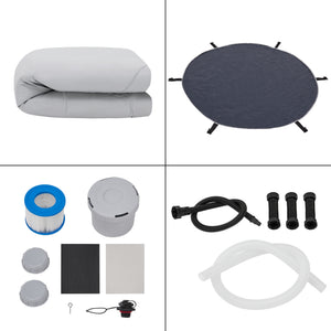 Piscina gonflabila cu functie masaj Carbone 165x70cm [pro.tec]
