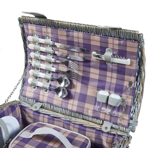 Cos pinic 2 persoane cu geanta termoizolanta Folldal 40x28x25cm gri [casa.pro]
