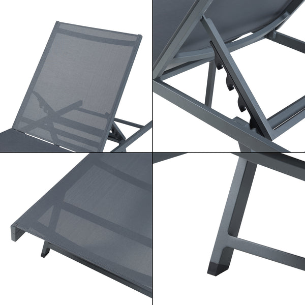 Set sezlong cu masuta Baragiano aluminiu textil sticla [casa.pro]
